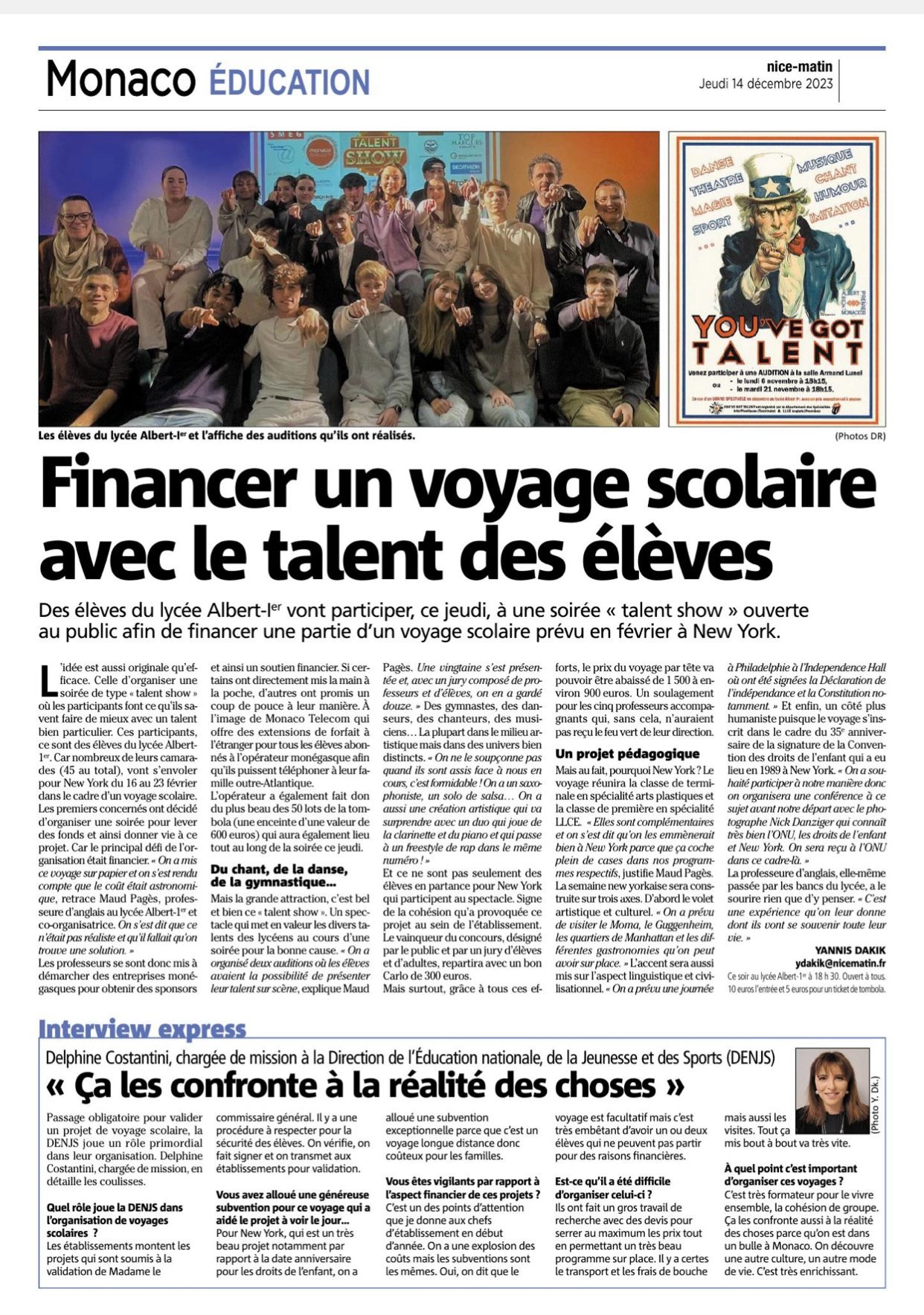 article talent show